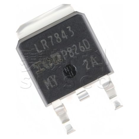 New and original IRLR7843TRPBF electronic component, screen-printed LR7843, TO-252-2 package, N-channel MOSFET, chip, electronic component, 5 pieces per pack.