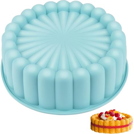 Molde De Hornear De Silicona - 20 Cm De Diámetro - 5 Cm De Altura - Para Tarta De Queso Y Brownie - 1 Unidad (1/5)