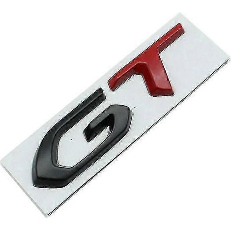 Logo GT en métal 3D pour coffre de voiture, emblème GT, autocollant pour Kia Peugeot 508, 5008, 208, 2008, 308, 3008 (1/5)