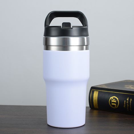 Nouvelle tasse isotherme en acier inoxydable 304 avec poignée pour voiture, idéale pour le café, les glaçons et l'eau. (1/5)