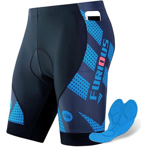 Short de cyclisme respirant pour homme, rembourré 4D, absorbant les chocs, séchage rapide.