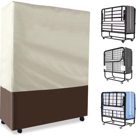 Housse de rangement pour lit pliant, couverture anti-poussière  lit de jour  pour lits simples pliants  protection étanche  couverture de lit pour intérieur extérieur(33,4 "x 12,9" x 42,1")