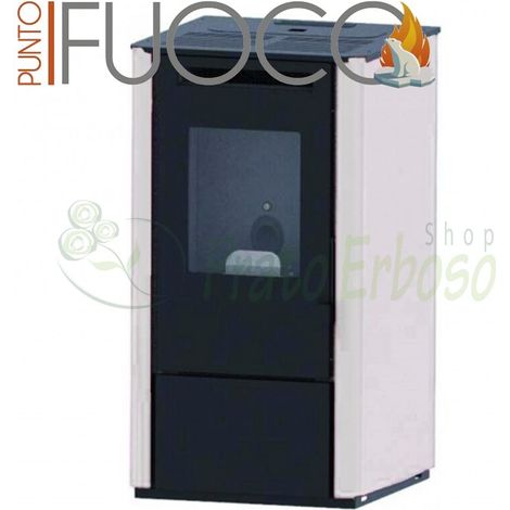 Vania - Stufa a pellet da 9,5 Kw bianca