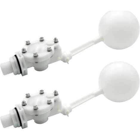 Float Valve with Adjustable Arm, Heavy Duty 3/4 Float Valve for Water Tank, High Flow, 2 Pack (1/5)