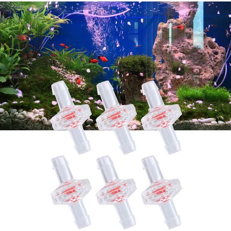 10 Pièces Clapet Anti-Retour 1 Sens en Plastique PP pour Tuyau d'Eau 7mm Transparent (1/5)