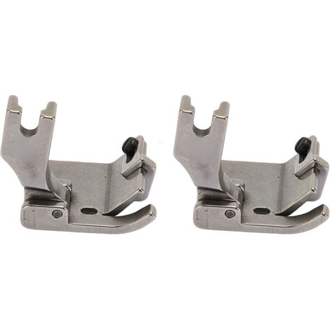 Lot de 2 pieds-de-biche universels en acier robuste, installation facile, pieds plats multifonctions pour machines à coudre de rechange