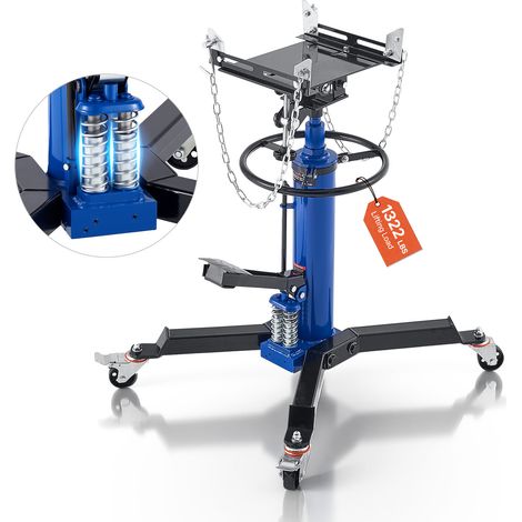 VEVOR Verin de Fosse Hydraulique Capacite de Levage 600 kg, Cric de Transmission Telescopique, Double Piston, Hauteur de Levage de 88-176 cm, pour Soulever Boite de Vitesse, Garage Atelier Reparation