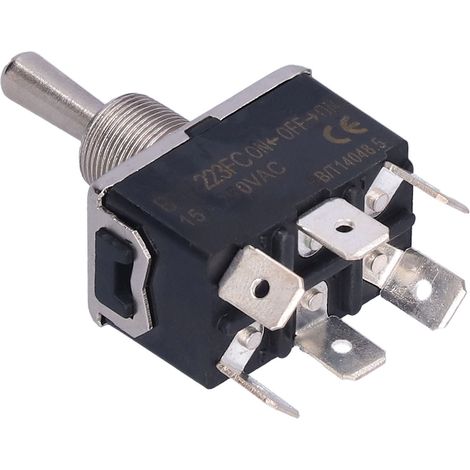 BERM@20PCS BEM-223FC 6-poliger 3-Positionen-LED-Wippschalter (Ein/Aus/Ein), 15 A, 250 V Wechselstrom (1/5)