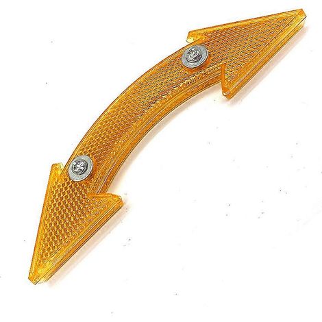 Bande réfléchissante pour vélo de montagne, double flèche, réflecteur en plastique pour rayons (5 pièces jaunes) (1/2)