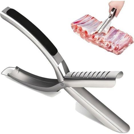 KINDLUME Outil pour Enlever la Memne des Côtes Accessoire Barbecue en Acier Inoxydable pour Un Démemge Facile pour (1/5)