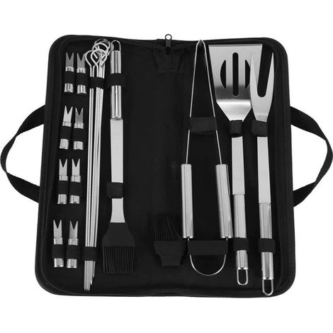 Accesorios para parrilla, 20 piezas en un estuche (1/3)