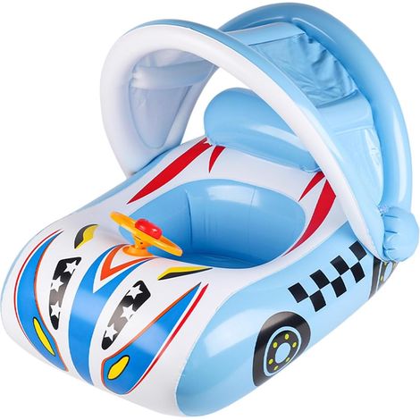 Flotador para bebés, asiento flotante para tomar el sol para bebés, flotador ajustable para piscina infantil. (1/4)