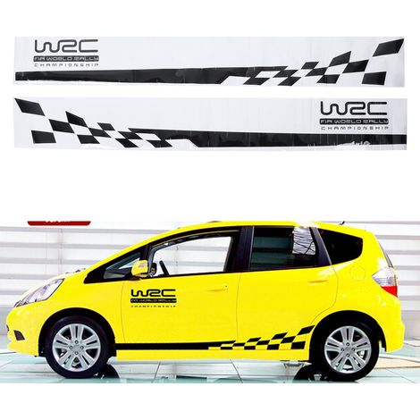 Les bandes décoratives et les autocollants à damier pour carrosserie conviennent à tous les modèles de voitures. (1/5)