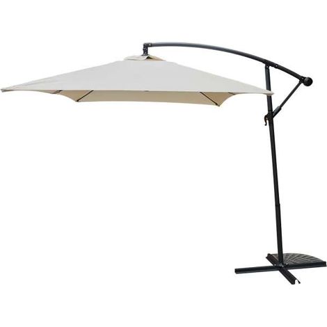 Domo Mea Ombrellone da Giardino Ecrù con Braccio Laterale - 3 x 2 m