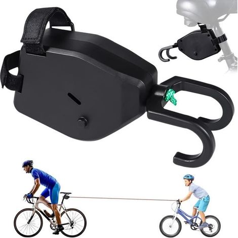Corde de Remorquage de Vélo Rétractable: 2.5M Barre Traction Velo Enfant, Sangle Remorquage Vélo, Accessoires VTT, (1/4)