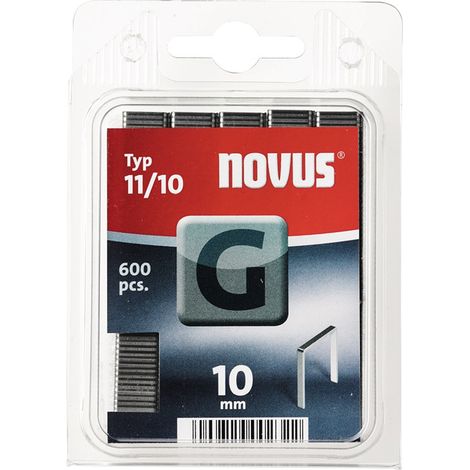 NOVUS Flachdrahtklammern Typ G 11/10 Klarsichtpack a 600 Stück