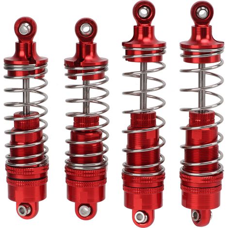 4 amortisseurs métalliques pour voiture RC WLtoys 104001 1/10 - Accessoires de mise à niveau rouges (1/5)