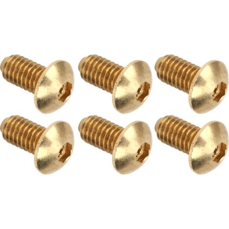 Vis à tête bombée en cuivre pur M4 x 8 mm, lot de 50 pièces, visserie et fixations en laiton pour bricolage et réparation. (1/5)