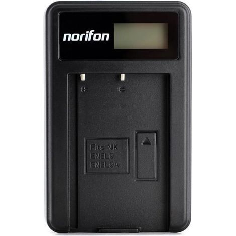 1 Chargeur USB LCD pour Batterie EN-EL9, Fin 18mm, Portable, Intérieur Extérieur, Nikon D3000 D40 (1/5)