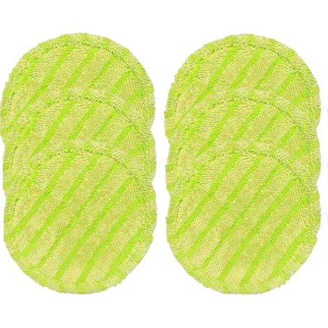 Lot de 6 tampons de rechange en microfibre 160 mm pour balai électrique, serpillère, aspirateur, laveur, aérosol (réutilisables) (1/4)
