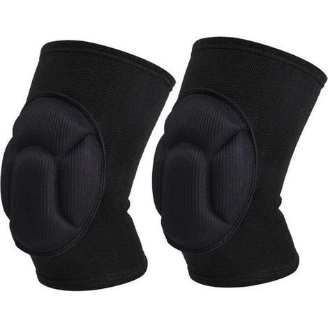 Dicke, elastische und rutschfeste Knieschoner aus Schaumstoff dämpfen Stöße und schützen Ihre Knie. Ideal für Basketball, Volleyball und andere Sportarten (Erwachsene und Kinder).