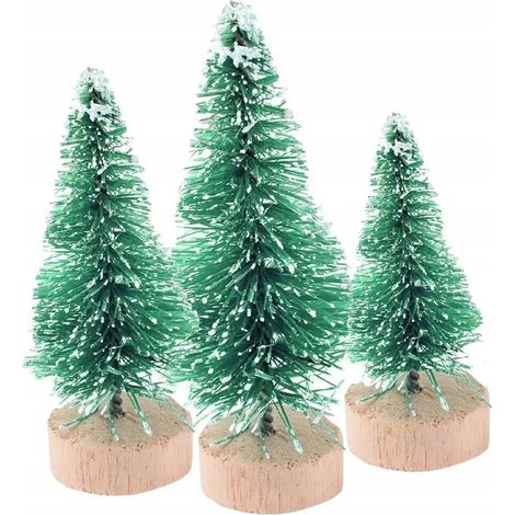 Set di 3 mini decorazioni natalizie per albero di Natale, da fissare al tronco. (1/2)