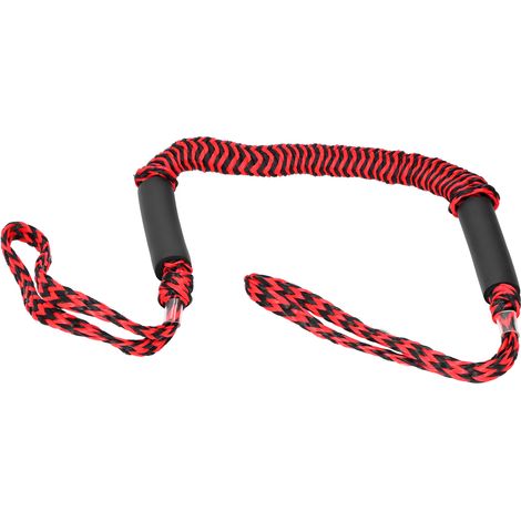 Cordes élastiques de quai pour bateaux, cordes d'amarrage extensibles en PE, cordes élastiques marines à ondulations rouges et noires (1/5)