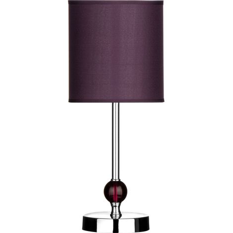 Premier Housewares Evaine Purple Acrylic Ball Table Lamp (1/5)