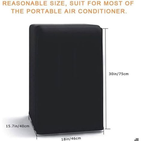 Housse de protection climatiseur - Imperméable Fermeture éclair - Climatiseurs intérieurs - Noir (1/4)