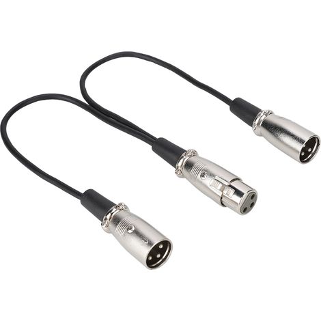 Câble d'extension audio avec adaptateur XLR femelle vers double prise mâle de 30 cm pour microphone Canon (1/5)