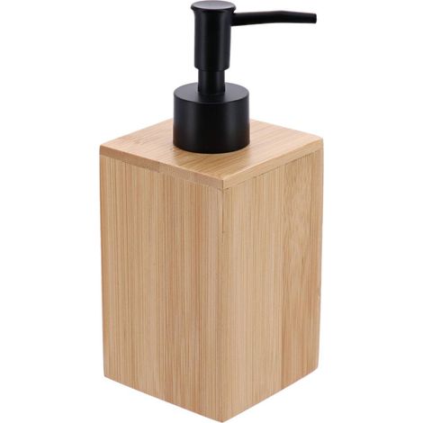 Dispenser di sapone in bambù nero a pompa 250 ml - bambù - Tendance