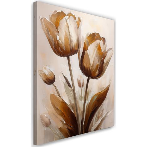 Tableau déco Bouquet de tulipes en sépia 70x100 (1/5)