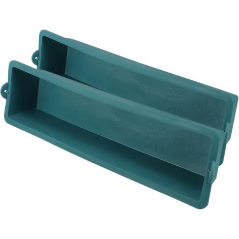 Lot de 2 Auges d'alimentation en Plastique Vert pour Bétail et Moutons Grosse Capacité, Design Détachable pour Utilisation Agricole et Amélioration de L'utilisation Nourriture (1/5)
