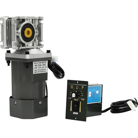 Motoriduttore a vite senza fine con regolatore di velocità, motoriduttore da 120 W 220 V, motore elettrico con riduzione della velocità a vite senza fine da 80 K, accessori elettrici industriali (1/5)