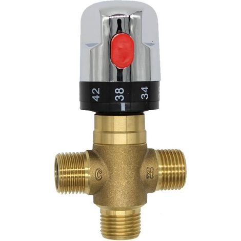 Miscelatore termostatico doccia solare in ottone e rame