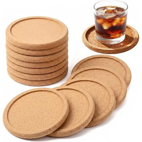 dessous de verre en liège pour café, thé, vin, maison, bureau, bar (1/5)