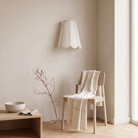 Aplique de Pared con Pantalla Blanca y Beige  Serie GALIA (1/5)