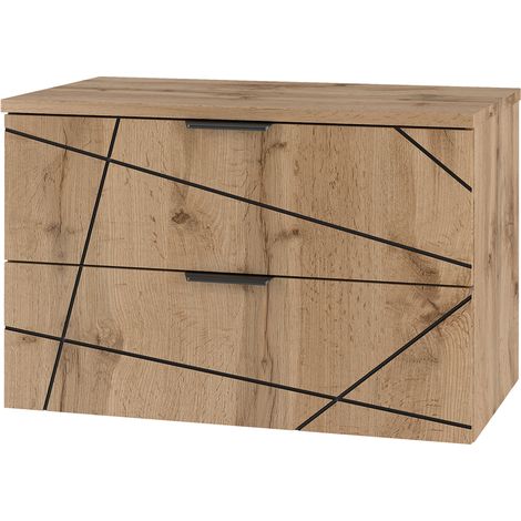 Meuble sous-vasque 80cm plan de toilette Teren Bois