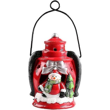 Retro-LED-Weihnachtslaterne, kleine Schneemann-Öllampe, stimmungsvolle Dekoration (ohne Öl) (1/4)