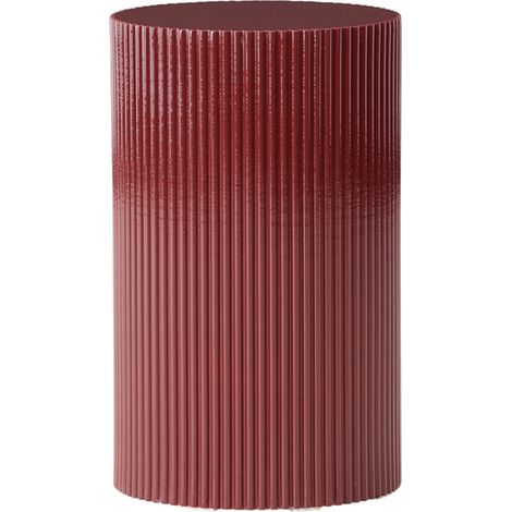 Table d'Appoint Nervurée "Lenox" 50cm Bordeaux (1/4)