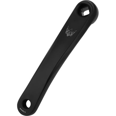 Manivelle de rechange gauche mono-chaîne en alliage d'aluminium 170 mm pour vélo (trou losange noir) (1/5)