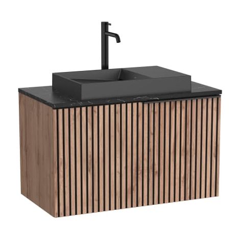 MUEBLE HORIZON 900 1 CJN.+ENC.MARMOLEADA NG+LAV.NG ENC.SKYLINE