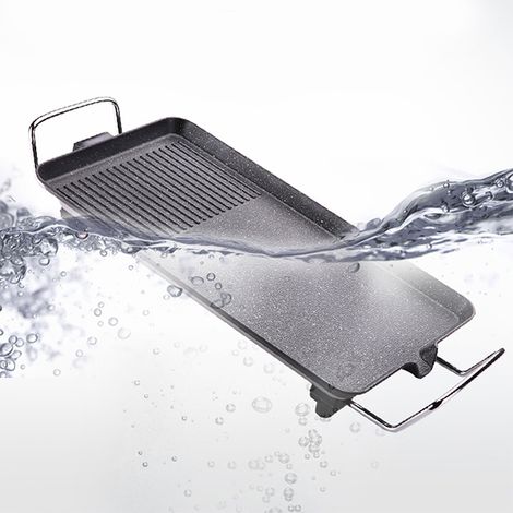 HALOYO Bistecchiera ,Bistecchiera in Acciaio Inox, Alluminio pressofuso con rivestimeno Antiaderente,