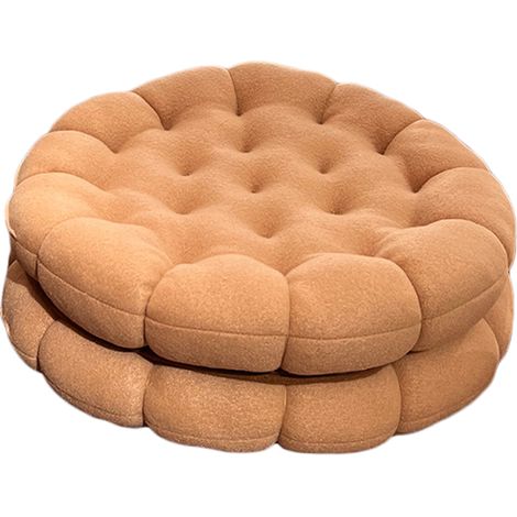 Coussin Cookie mignon, doux et respirant, garnissage en coton PP, pour lit de dortoir ou de chevet, 450 g, couleur abricot (1/5)