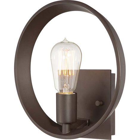 Elstead Theater Row - 1 Licht Innenwandleuchte Western Bronze, E27 (1/4)