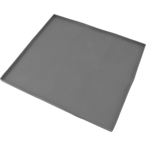 Tapis de cuisson en silicone robuste pour barbecue, protège votre plaque de cuisson des rongeurs, des débris et de la rouille. Tapis toutes saisons, 43 cm (17 po), gris. (1/5)