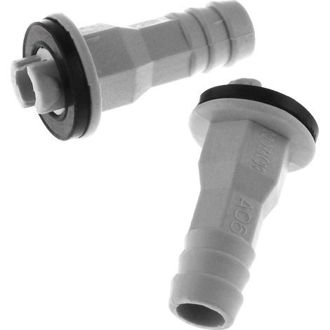 Raccord droit pour tuyau d'évacuation de climatiseur (lot de 2) – Diamètre 15 mm (3/5 po) – Avec joint en caoutchouc – Pour climatiseurs de fenêtre et systèmes mini-split (1/5)
