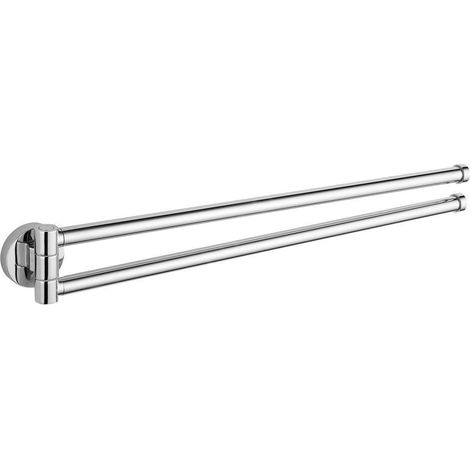 Porte-serviettes double réglable SAMBA 450 mm, chromé (1/2)