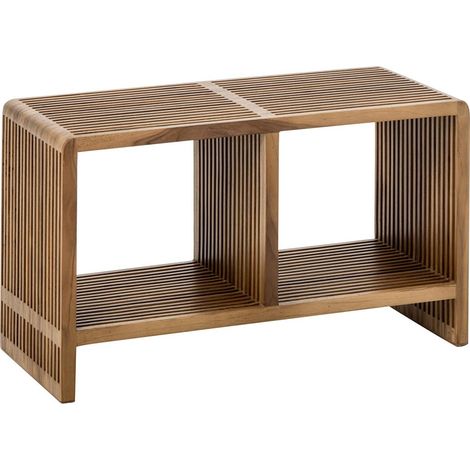 Banc à Lattes en Bois "Lars" 80cm Naturel (1/5)