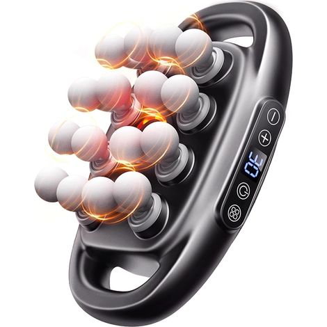 Pistolet de massage de la tête pour tissus profonds - 16 entraînements améliorés - Appareil de massage avec lumière rouge - Appareil de massage de la nuque avec 30 niveaux et 3 modes - Appareil de (1/5)